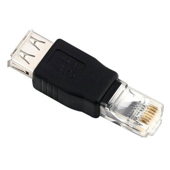 Powertech Αντάπτορας Rj45 Σε Usb 2.0 Female Cab-U085 Powertech Αντάπτορας Rj45 Σε Usb 2.0 Female Cab-U085