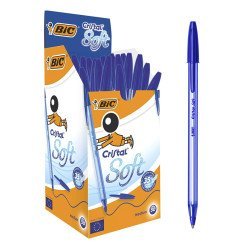 Bic Στυλό Διαρκείας Cristal Soft Με Μύτη 1.2Mm, Μπλε, 50Τμχ