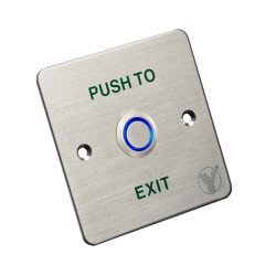 Yli Electronic Χωνευτό Μπουτόν Pbk-814C Με Led, 86 X 86Mm, 3Α, Ασημί