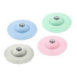 Τάπα Σιφωνιού Flex Drain Stop Με Συκρατητή Τριχών, Σιλικόνη, Mix Color