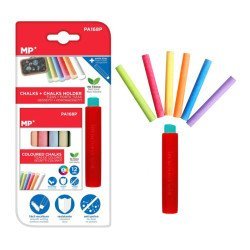 Mp Σετ Χρωματιστές Κιμωλίες Με Θήκη Pa168P, Διάφορα Χρώματα, 12Τμχ