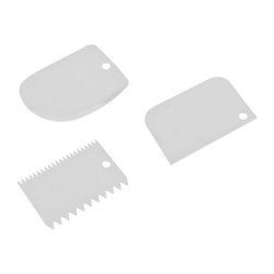 Σετ Σπάτουλα Ζαχαροπλαστικής Huh-0029, Πλαστική, Λευκή, 3Τμχ