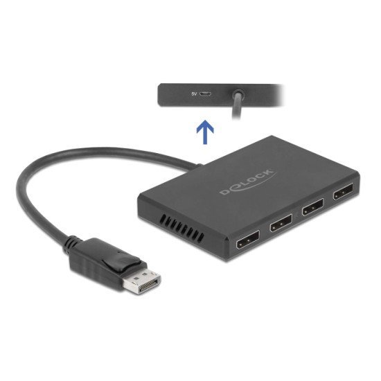 Delock Splitter Displayport 1.4 Σε 4X Displayport 87794, Dual Mode, 4K