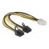 Delock Καλώδιο Pcie 6Pin Σε 2X 8Pin 83433, 30Cm
