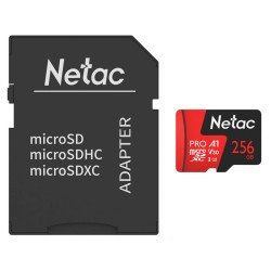 NETAC κάρτα μνήμης MicroSDXC P500 Extreme Pro, 256GB, 100MB/s, Class 10