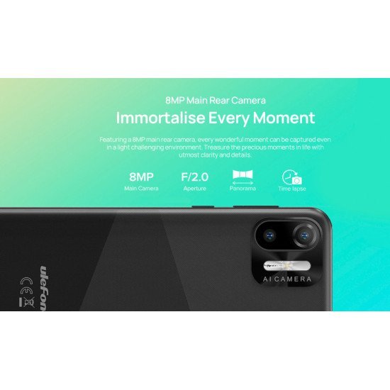 Ulefone Smartphone Note 6P, 6.1", 2/32Gb, Android 11 Go Edition, Μαύρο