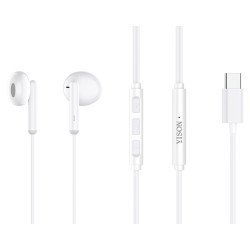 Yison Earphones Με Μικρόφωνο X3, Type-C, 1.2M, Λευκά