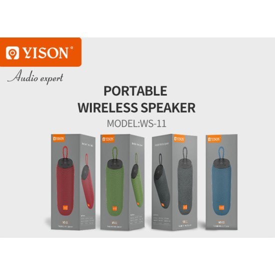 Yison Φορητό Ηχείο Ws-11, 4.8W, Fm, Bluetooth 5.0, 1200Mah, Μαύρο