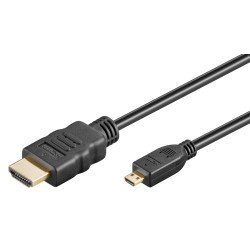 Goobay Καλώδιο Hdmi Σε Hdmi Micro 53786 Με Ethernet, 4K, 3M, Μαύρο