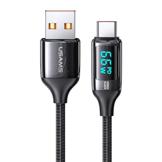 USAMS καλώδιο USB Type-C σε USB US-SJ544, 6A, 1.2m, μαύρο