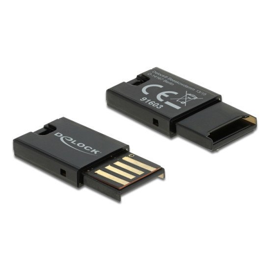 Delock Usb Card Reader 91603 Για Κάρτες Μνήμης Micro Sd, Μαύρο