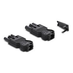 Delock Σύνδεσμος Εγκατάστασης 3-Pole 64147, Gst 18/3 Set, Μαύρος