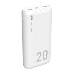 Silicon Power Power Bank Qs15, 20000Mah, 2X Usb & Usb Type-C, 18W, Λευκό