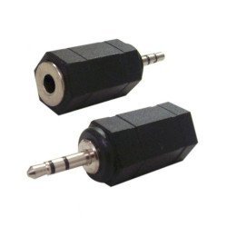 Powertech Αντάπτορας 2.5Mm Σε 3.5Mm Cab-J014, Μαύρος, 5Τμχ