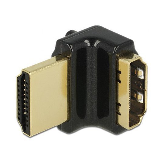 DELOCK αντάπτορας HDMI-A θηλυκό σε HDMI-A αρσενικό 65663, 4K, 90° up