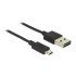 Powertech Καλώδιο Usb Σε Usb Micro Cab-U088, Dual Easy, 1M, Μαύρο
