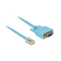 Delock Καλώδιο Serial Rs-232 Db9 Female Σε Rj45 Male, 1M, Μπλε