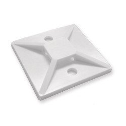 Powertech Αυτοκόλλητη Βάση Δεματικών, 30 X 30, 50Τεμ, White