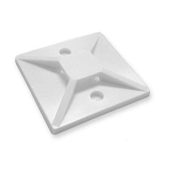 Powertech Αυτοκόλλητη Βάση Δεματικών, 30 X 30, 50Τεμ, White Powertech Αυτοκόλλητη Βάση Δεματικών, 30 X 30, 50Τεμ, White