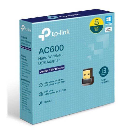 Tp-Link Ασύρματος Nano Usb Αντάπτορας Archer-T600Unano, Ac600, Ver. 1.0