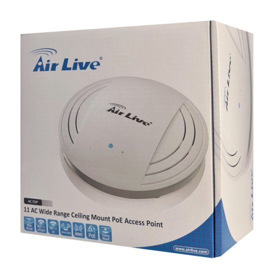 Airlive Access Point Ac-Top, Dual Band, Ceiling Mount, Ethernet Port Poe