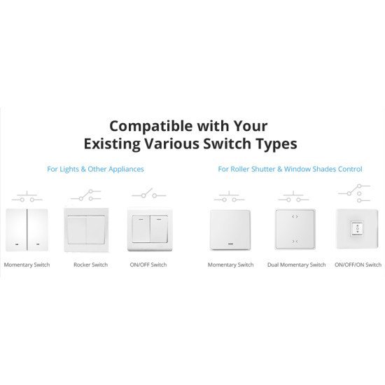 Sonoff Smart Διακόπτης Dualr3, 2-Gang, Wifi, 15A, Λευκός Sonoff Smart Διακόπτης Dualr3, 2-Gang, Wifi, 15A, Λευκός