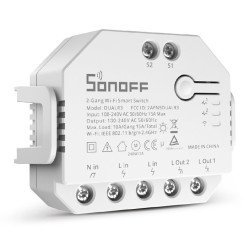 Sonoff Smart Διακόπτης Dualr3, 2-Gang, Wifi, 15A, Λευκός