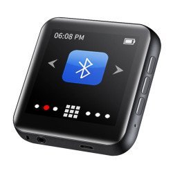 Ruizu Mp3 Player M4 Με Ηχείο, 1.8", 16Gb, Bt, Ελληνικό Μενού, Μαύρο