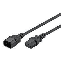 Goobay Καλώδιο Προέκτασης Τροφοδοσίας 68602, 0.75Mm², 1.5M, Μαύρο