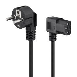 Goobay Καλώδιο Τροφοδοσίας 96032, Γωνιακό, 1Mm², 3M, Μαύρο Goobay Καλώδιο Τροφοδοσίας 96032, Γωνιακό, 1Mm², 3M, Μαύρο