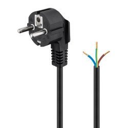 Goobay Καλώδιο Τροφοδοσίας 96034, Γωνιακό, 1Mm², 5M, Μαύρο Goobay Καλώδιο Τροφοδοσίας 96034, Γωνιακό, 1Mm², 5M, Μαύρο