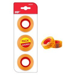 Mp Κολλητική Ταινία Transparent Pa507-01, 12Mm, 33M, Διάφανη, 3Τμχ