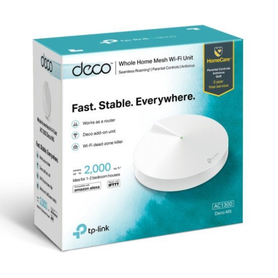 Tp-Link Mesh Wifi Access Point Deco M5, Ac1300, Dual Band, Ver. 2.0