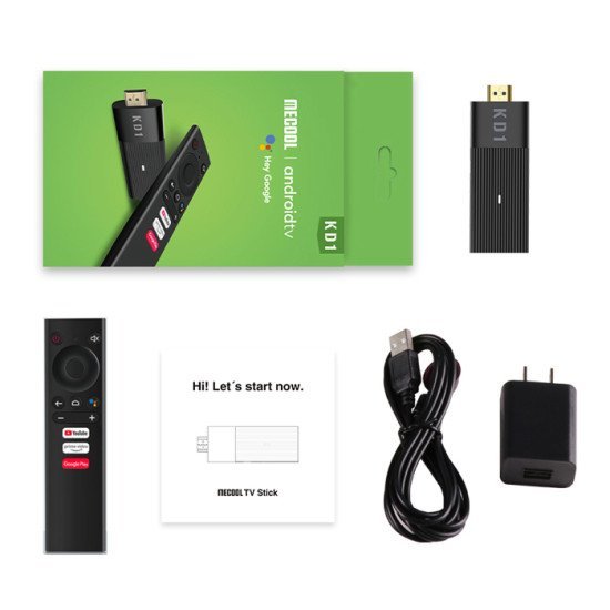 MECOOL TV Stick KD1, Google certificate, 4K, 2/16GB, WiFi, Android 10