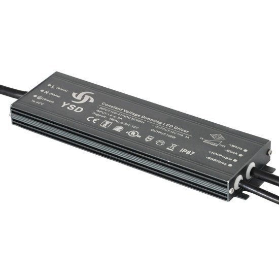 Ysd Τροφοδοτικό Dc 100Wugf-12, 12Vdc, 100W, 8.3A, Ip67, Dimmable