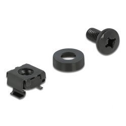 Delock Σετ Βίδες Με Παξιμάδια 66548 Για Καμπίνα Δικτύου, M6/12Mm, 20Τμχ