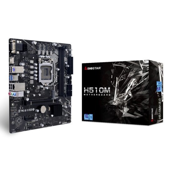 BIOSTAR μητρική H510MH 2.0, 2x DDR4, s1200, USB 3.2, uATX, GbE, Ver 6.2 BIOSTAR μητρική H510MH 2.0, 2x DDR4, s1200, USB 3.2, uATX, GbE, Ver 6.2