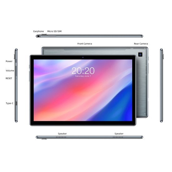 TECLAST tablet P20HD, 10.1" FHD, 4/64GB, Android 10, 4G, γκρι