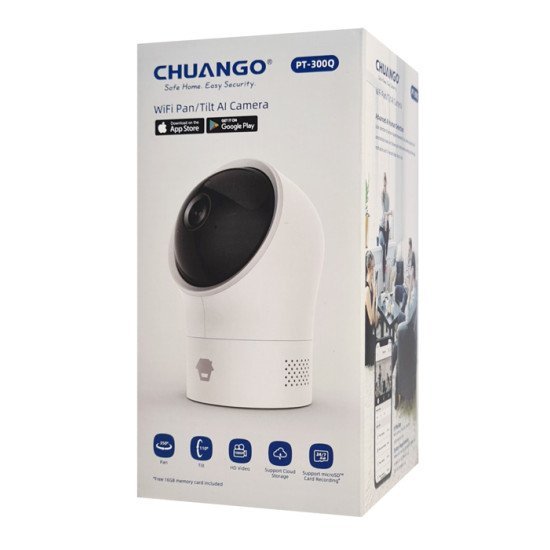 Chuango Smart Κάμερα Pt-300Q, Pan & Tilt, 1080P, Wifi, Motion Tracking