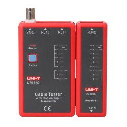 Uni-T Tester Καλωδίων Δικτύου Ut681C, Rj45/Rj11/Bnc