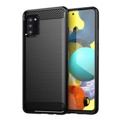 Powertech Θήκη Carbon Mob-1727 Για Samsung A03S, Μαύρη