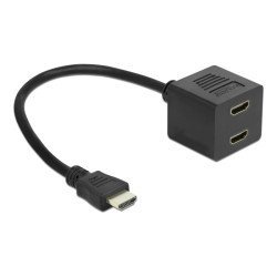 Delock Splitter Hdmi Σε 2X Hdmi Θηλυκό 65226 Με Ethernet, 1080P, Μαύρο
