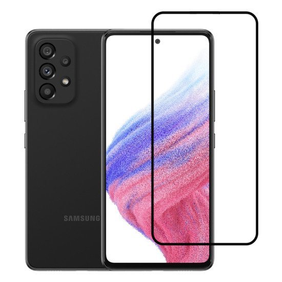 Powertech Tempered Glass 5D Tgc-0554, Full Glue, Samsung A53 5G, Μαύρο Powertech Tempered Glass 5D Tgc-0554, Full Glue, Samsung A53 5G, Μαύρο