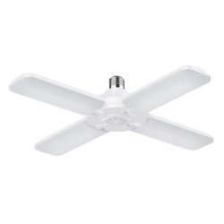 Powertech Led Λάμπα E27-018, 4X Αναδιπλούμενα Πτερύγια, 52W, 4000K, E27