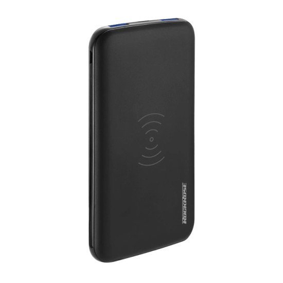 ROCKROSE power bank RRPB12, 10000mAh, 3x output & wireless, 18W, μαύρο