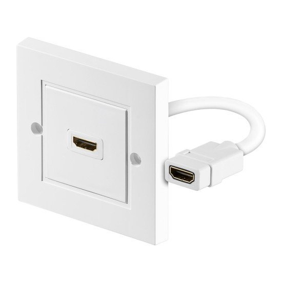 Goobay Πρίζα Τοίχου Hdmi 51722, Gold-Plated, 4K, Λευκή Goobay Πρίζα Τοίχου Hdmi 51722, Gold-Plated, 4K, Λευκή