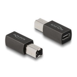 DELOCK αντάπτορας USB-C θηλυκό σε USB Type-B αρσενικό 65839, γκρι DELOCK αντάπτορας USB-C θηλυκό σε USB Type-B αρσενικό 65839, γκρι