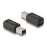 DELOCK αντάπτορας USB-C θηλυκό σε USB Type-B αρσενικό 65839, γκρι