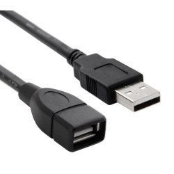Powertech Καλώδιο Usb Αρσενικό Σε Θηλυκό Cab-U011, Copper, 1.5M, Μαύρο