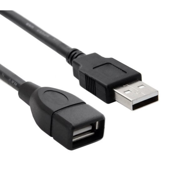 Powertech Καλώδιο Usb Αρσενικό Σε Θηλυκό Cab-U011, Copper, 1.5M, Μαύρο Powertech Καλώδιο Usb Αρσενικό Σε Θηλυκό Cab-U011, Copper, 1.5M, Μαύρο